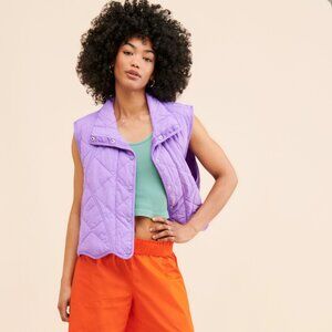 Free People Quinn Quilted Puffer Vest Discontinued color! Lilac